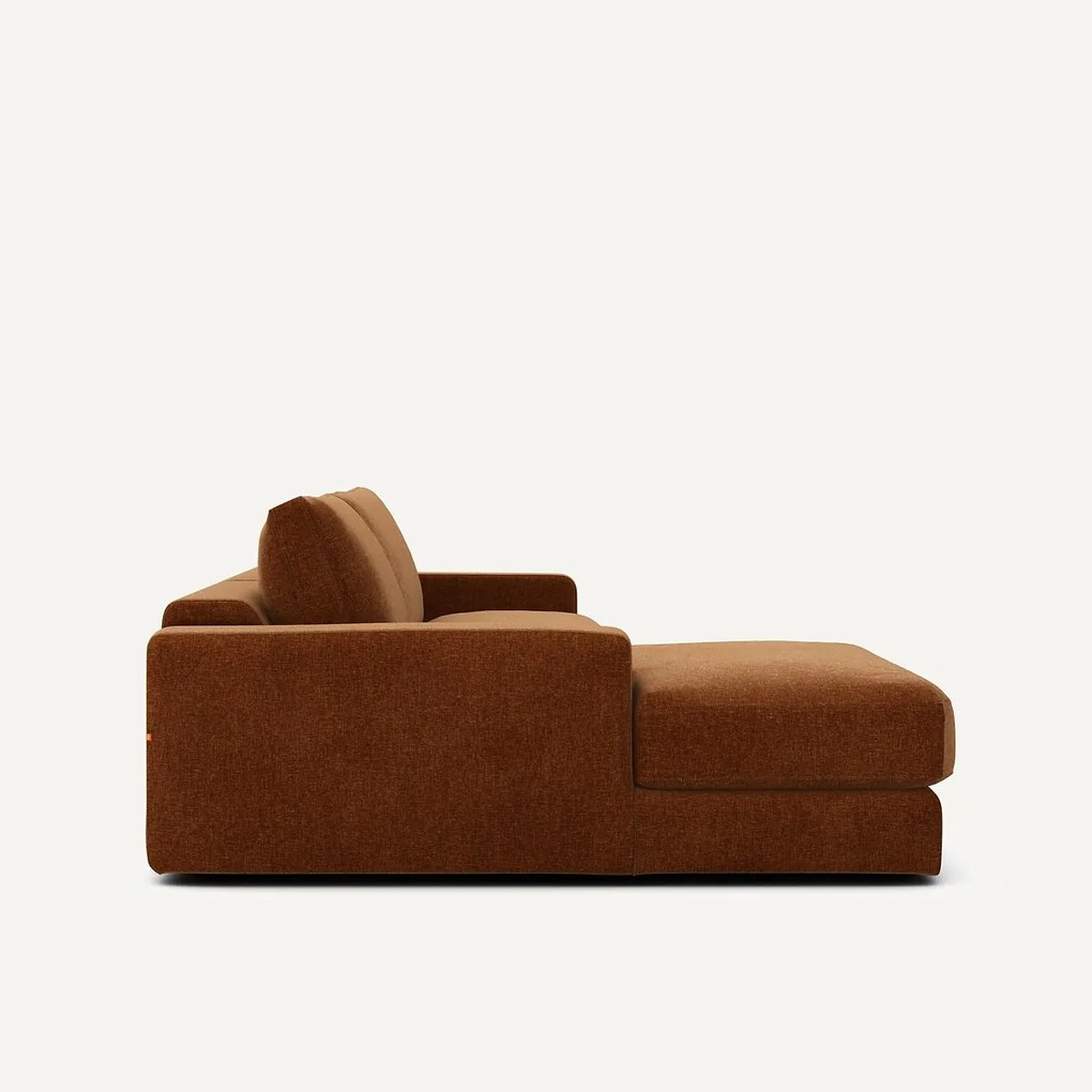 Hoekbank, chenille fluweel, Skander