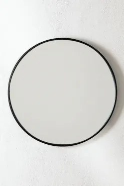 Ronde Wandspiegel Ø50 Cm Voor Badkamer In Ijzer Alnie Zwart - Sklum