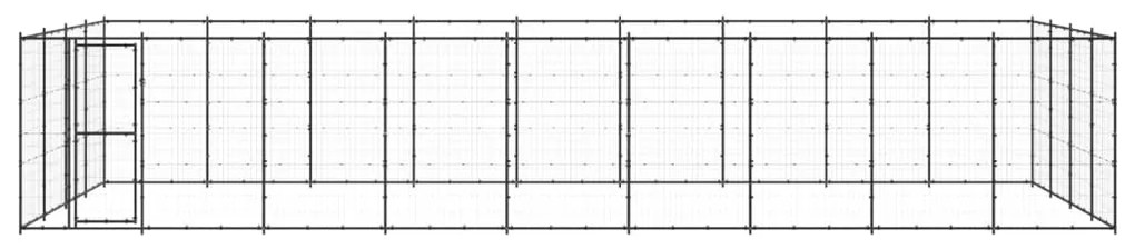 vidaXL Hondenkennel 43,56 m² staal