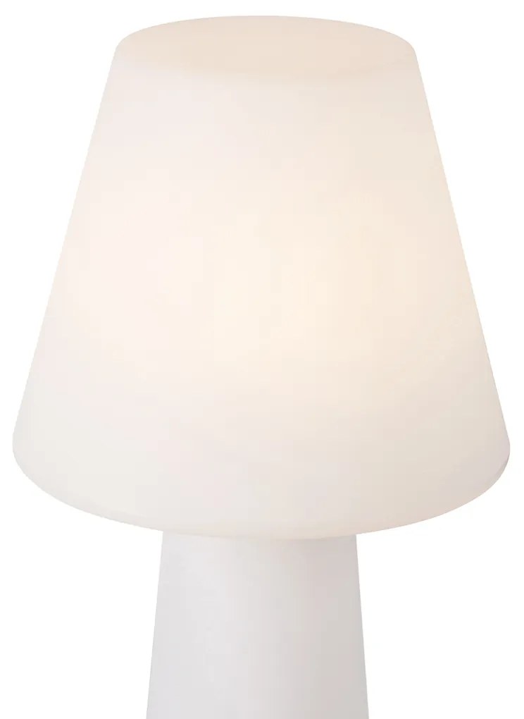 Design buiten vloerlamp mushroom wit IP44 - Katrijn Modern E27 IP44 Buitenverlichting rond