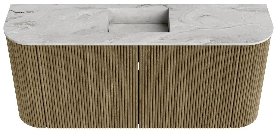 Mondiaz Joya DLux 95cm toiletmeubel ronding links/rechts dusk met wastafel faye midden 1 kraangat glace
