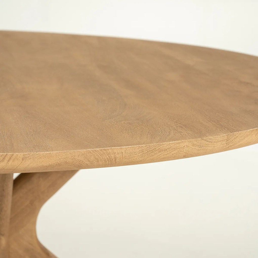 Kruispotige Eettafel Eiken - 150 X 150cm.