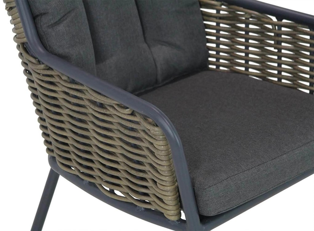 Tuinset Rond 6 personen 150 cm Wicker Grijs  Santika Furniture Santika