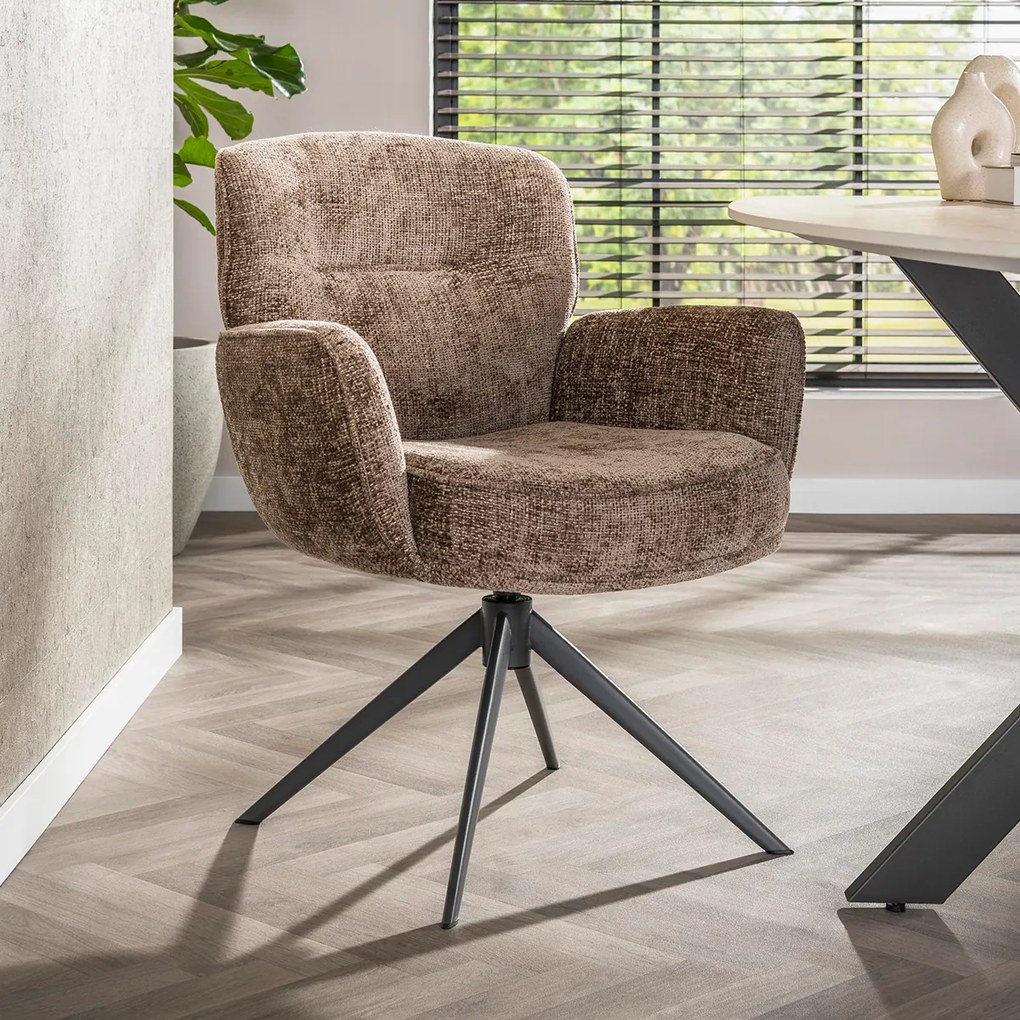 Eetkamerstoel Draaibaar Champagne