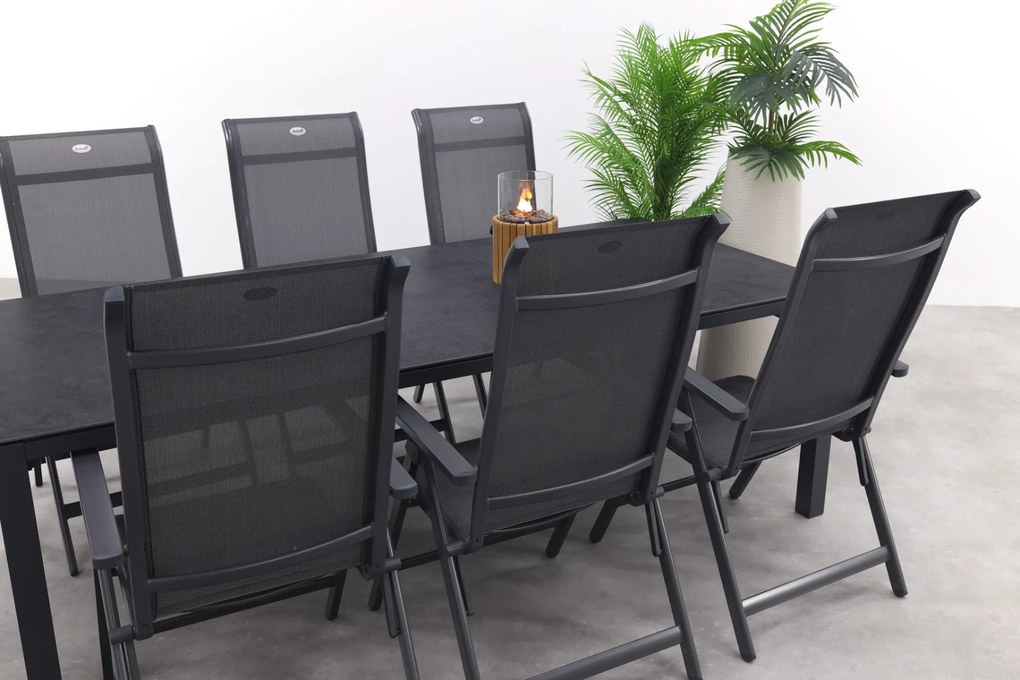Hartman Milaan/Chaneo verstelbare tuinset - 220x100 cm. - 7-delig