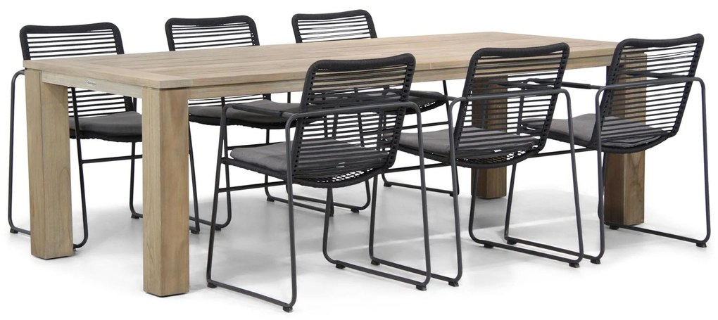 Tuinset 6 personen Rope Grijs 4 Seasons Outdoor Elba/Brighton
