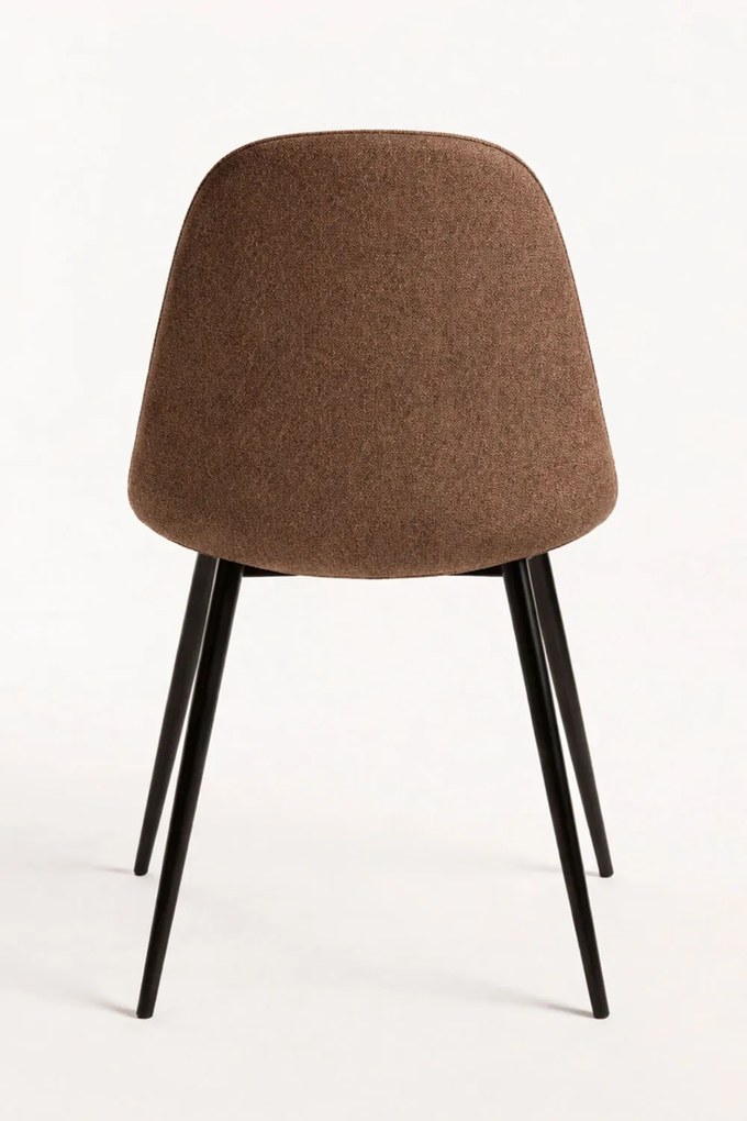 Set van 4 Zwarte Teok Stoffen Stoelen