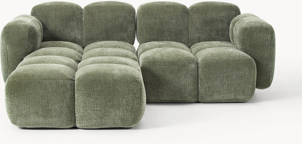 Modulaire bank Tayla (3-zits) met poef (links/rechts)