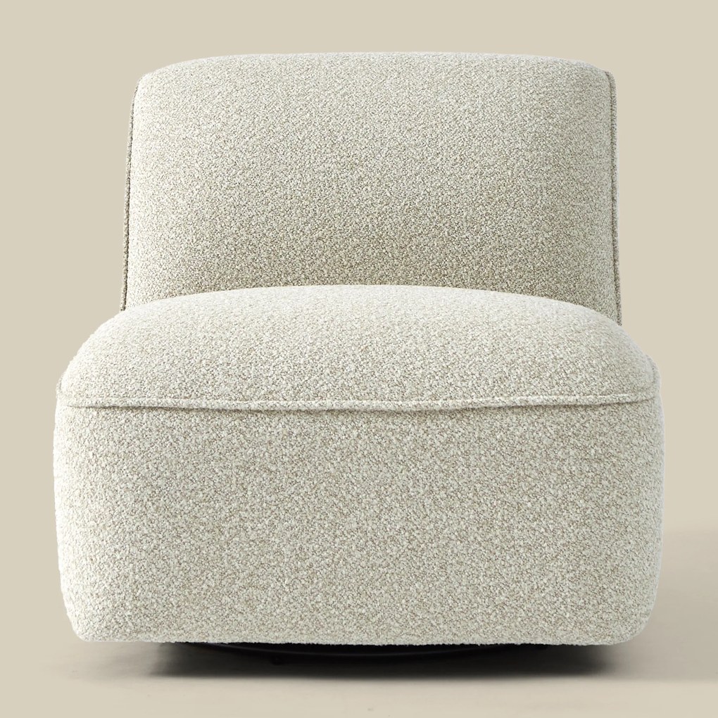 Draaibare Fauteuil Beige Zonder Armleuning
