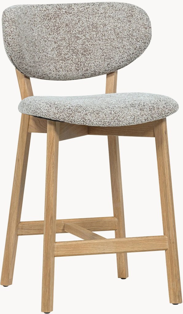 Gestoffeerde barstoel Udar van eikenhout