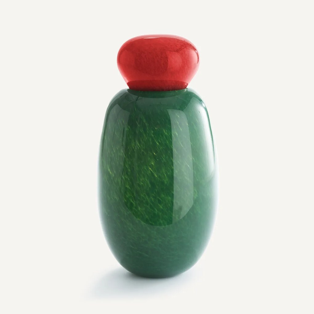 Flesvaas van geblazen glas, H30,5 cm, Stine