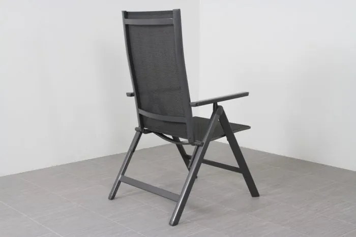 Hartman Napoli/Kings 4-persoons verstelbare tuinset 180x100 cm. - Antraciet