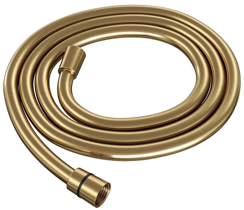 Brauer Stripe inbouw regendouche met 25cm hoofddouche, gebogen muurarm en 3 standen handdouche set 17 messing geborsteld PVD