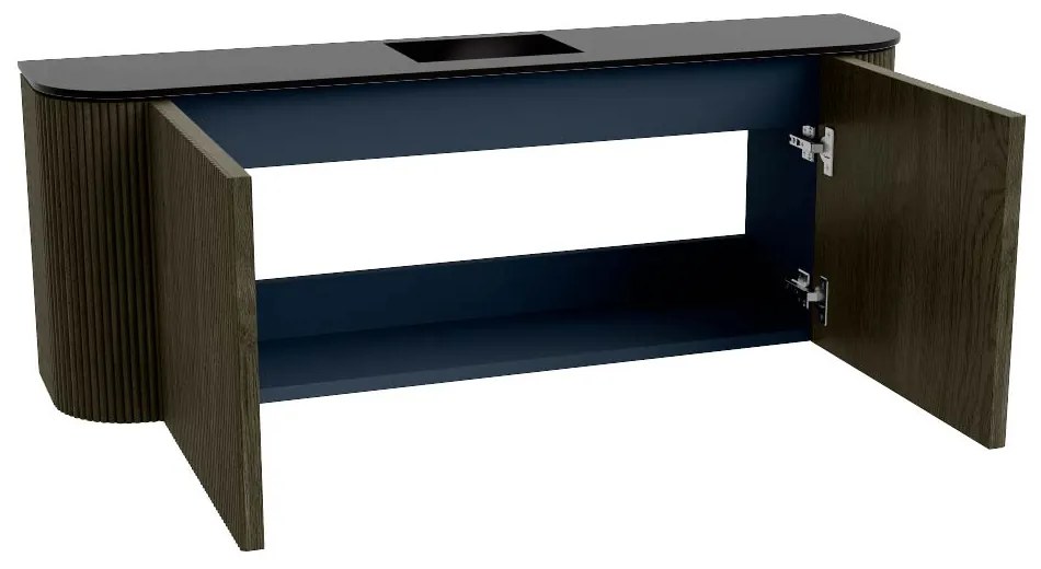 Mondiaz Joya 115cm toiletmeubel ronding links/rechts shadow met wastafel faye midden zonder kraangat urban