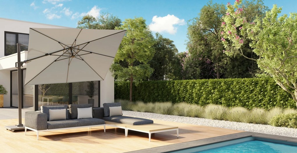 Platinum Challenger Premium T2 3.5x2.6 m - Faded Black met Marbella voet en hoes