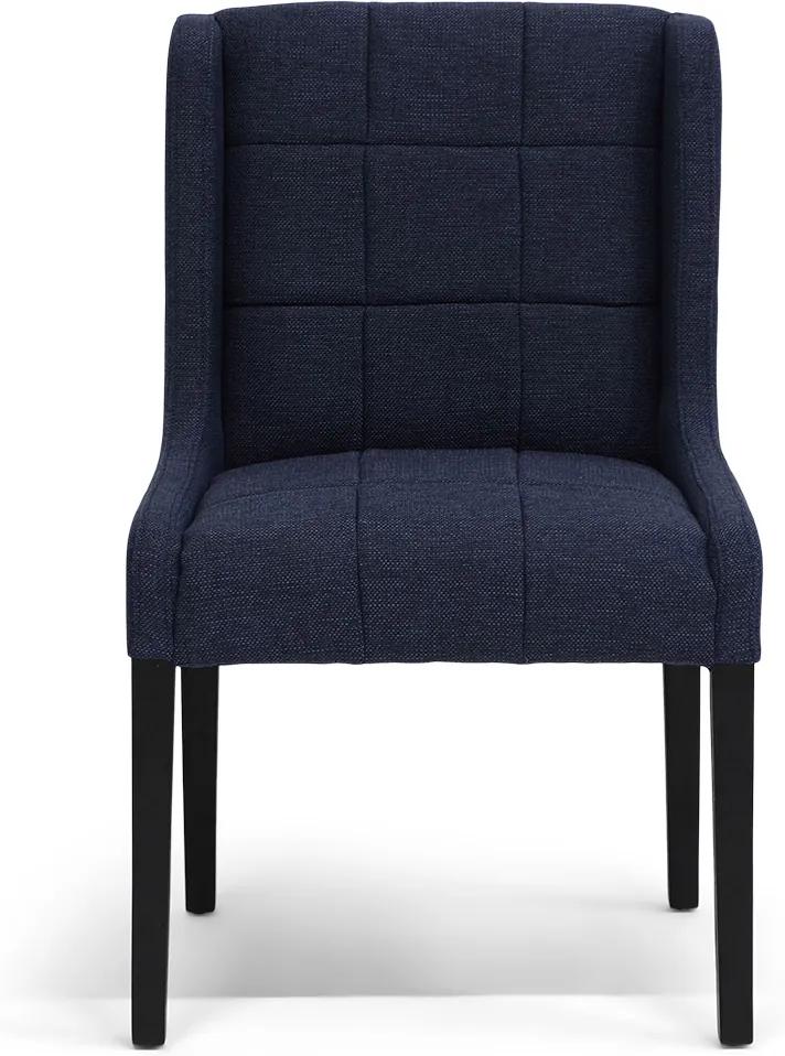 Rivièra Maison - Dining Chair Black Leg 1665-20, melane weave, denim blue