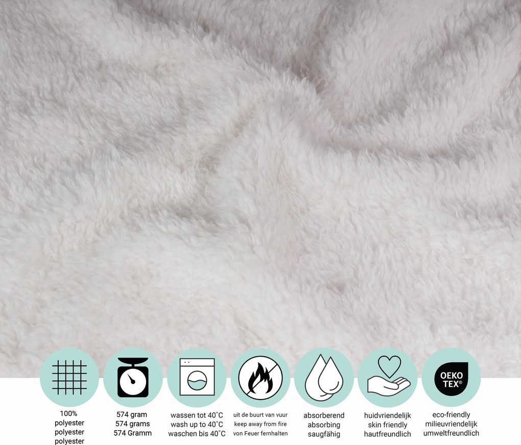 Teddy Fleece Deken - Ultrazacht - 130x170 - ecru
