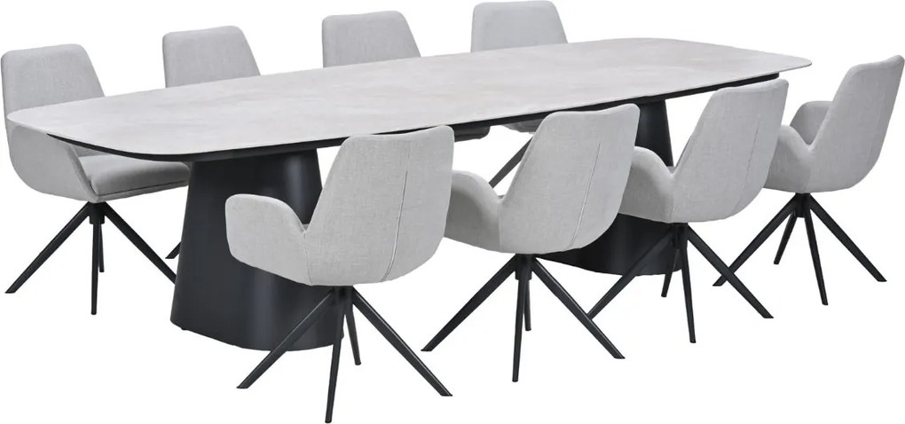 Garden Impressions Amalia tuinset draaibaar 9-delig - Noah tuintafel 320x120 cm