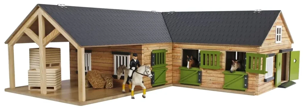 Kids Globe Paardenstal 1:24 grijs