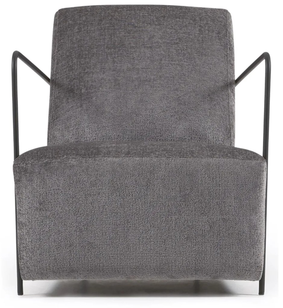 Kave Home Gamer Moderne Fauteuil Grijs Chenille