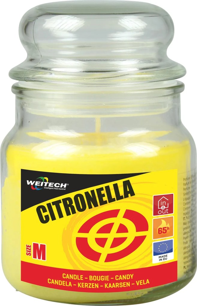 Weitech WK8025 Citronella Kaars Middel - 340g - 65 Uur brandtijd