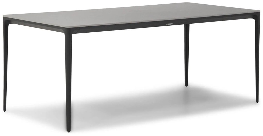 Dining Tuintafel rechthoekig 180 x 90 cm Aluminium Grijs Gianna