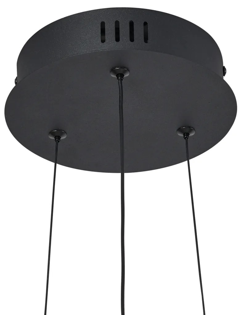 Design hanglamp zwart en transparant 3-staps dimbaar - Scacrylic