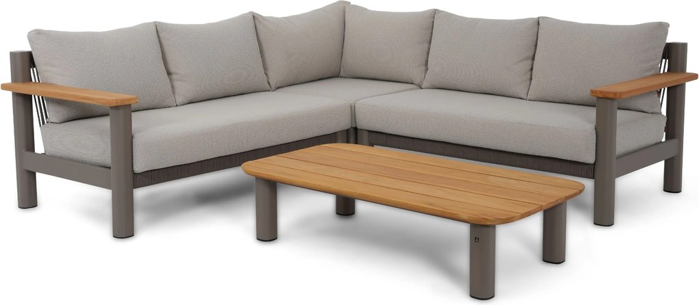 Hoek loungeset 5 personen Rope Taupe  Santika Furniture Santika