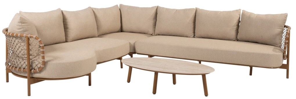 Salute Martinique modulaire hoek loungeset 4 delig keramiek amber 4 Seasons Outdoor