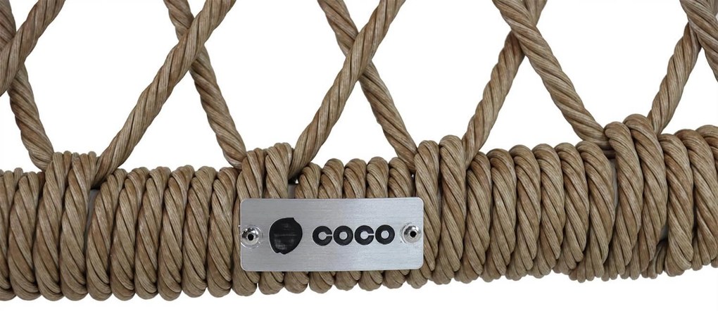 Tuinstoel Aluminium/wicker Taupe-naturel-bruin Coco Bali