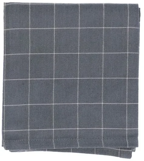 Theedoek, bio-katoen, donkergroen geruit, 50 x 70 cm
