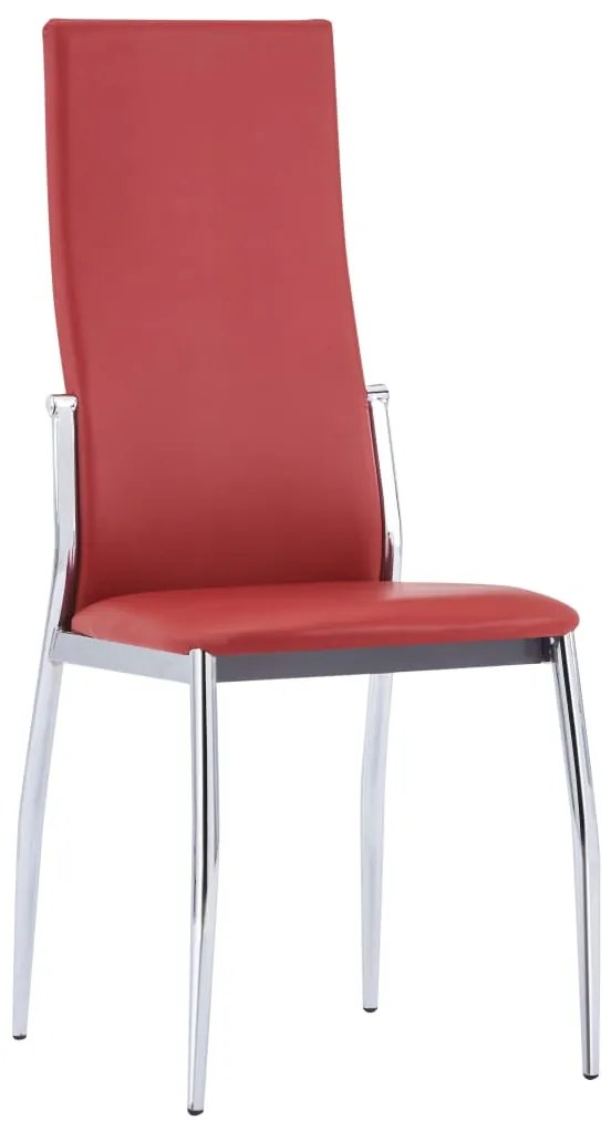 vidaXL Eetkamerstoelen 2 st kunstleer rood