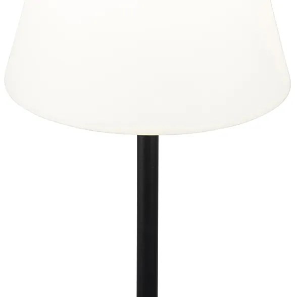 Smart vloerlamp zwart met witte kap 35 cm IP65 incl. Wifi A60 - Virginia