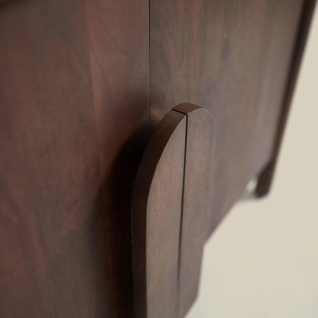Design Tv-meubel Hout Met Ronde Hoeken 160 Cm - 160x40x55cm.