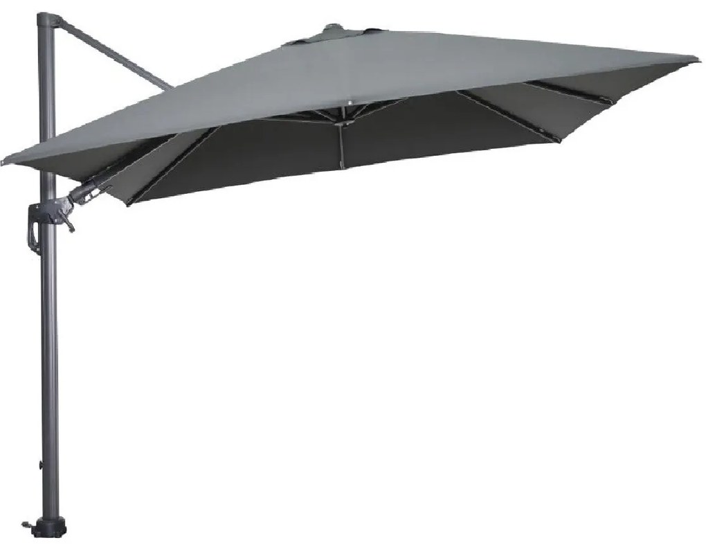 Garden Impressions Hawaii zweefparasol 300x300 cm - frame carbon black - doek donker grijs