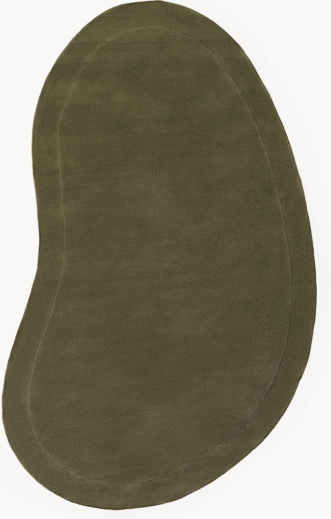 Handgetuft wollen vloerkleed Kadey in organische vorm