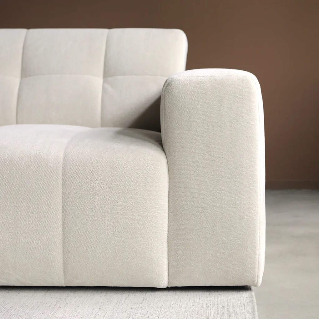 PEPP Interiors Wave Zachte Stof Hoekbank Vacht Wit