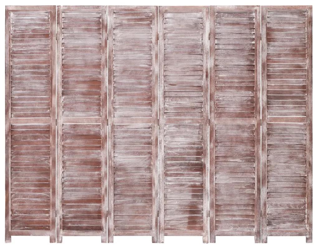 vidaXL Kamerscherm met 6 panelen 210x165 cm hout bruin
