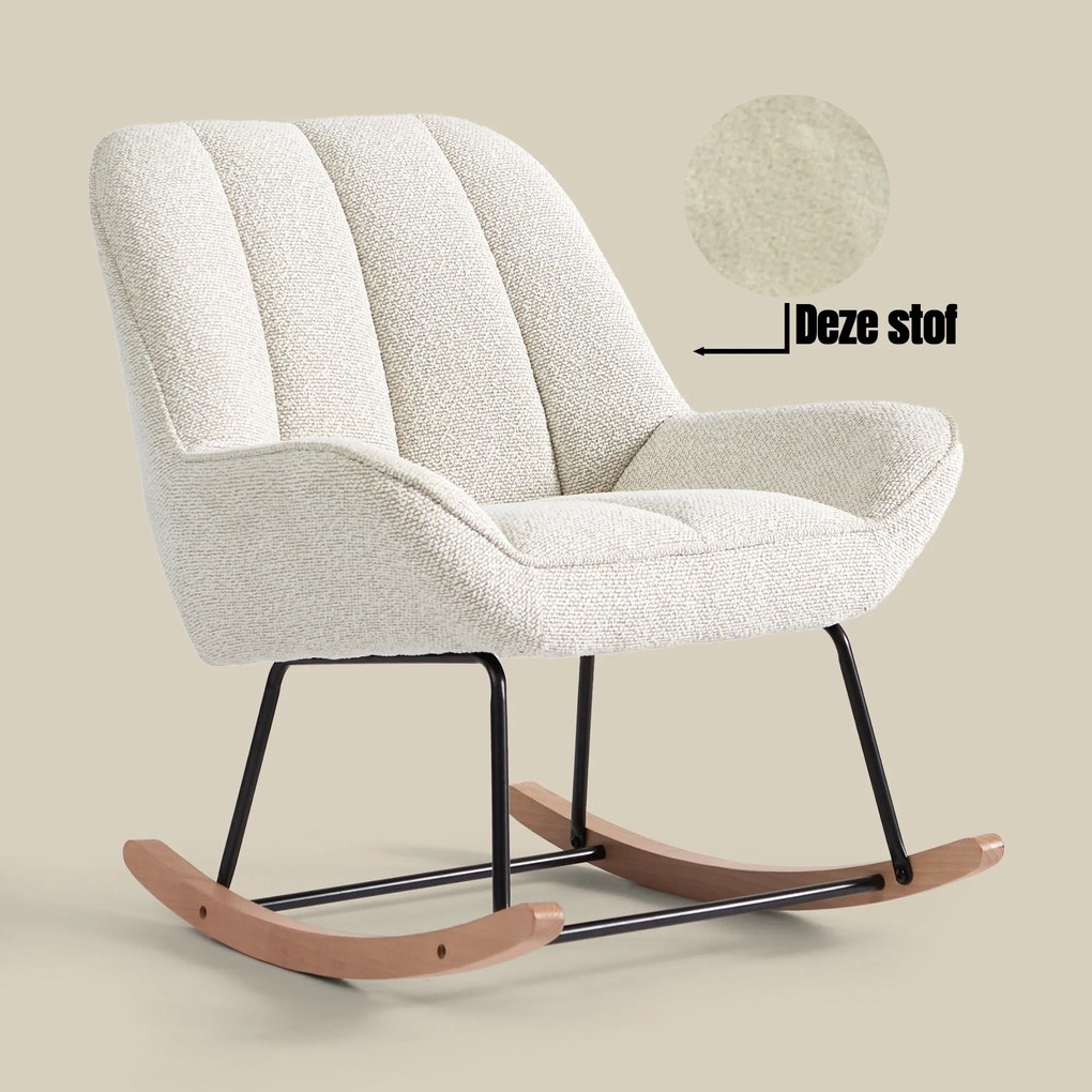 Schommelstoel Cream Stof