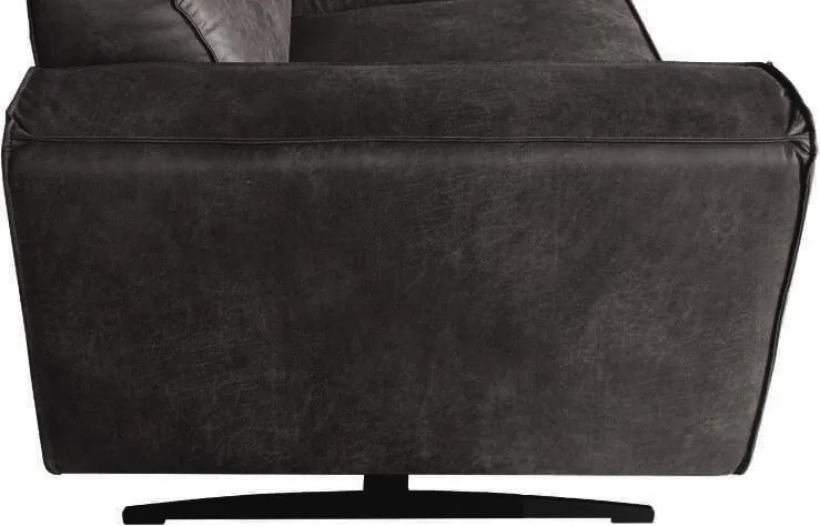 Hoekbank - Lambada - links - leer Colorado antraciet 01