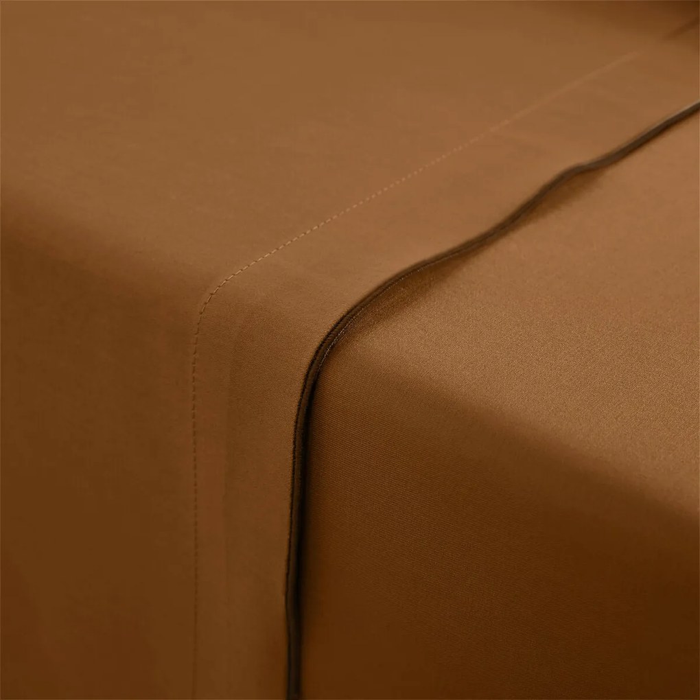 Hoeslaken van 118 draden gewassen katoensatijn, Victor uni