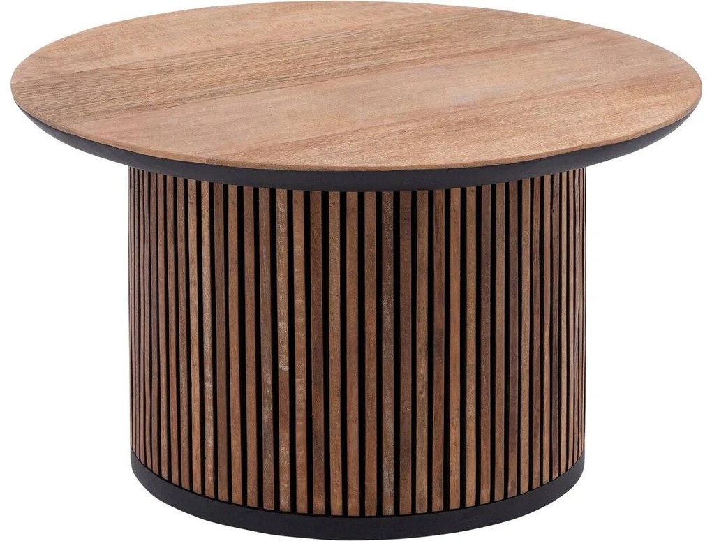 Goossens Salontafel Adel, Rond 60 x 60 cm met overstekend blad