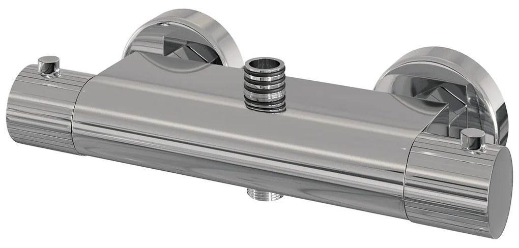 Brauer Stripe opbouw regendouche met 25cm hoofddouche en staafhanddouche chroom