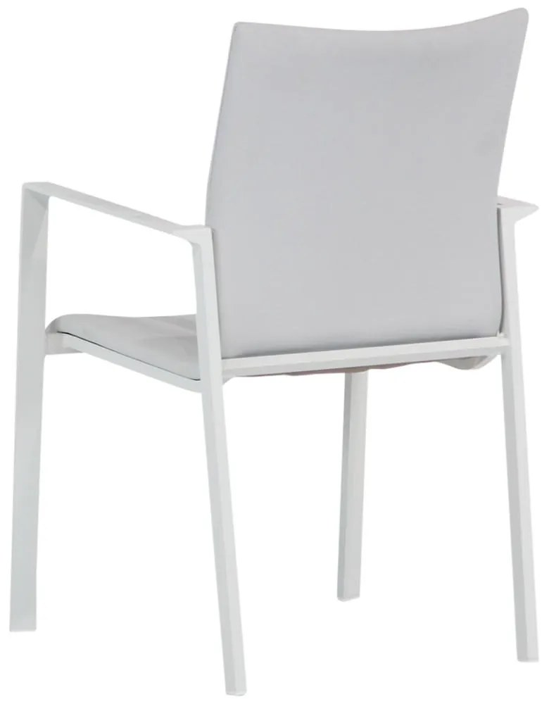 Tuinstoel stapelbaar Aluminium/textileen Wit Lifestyle Garden Furniture Rome  white