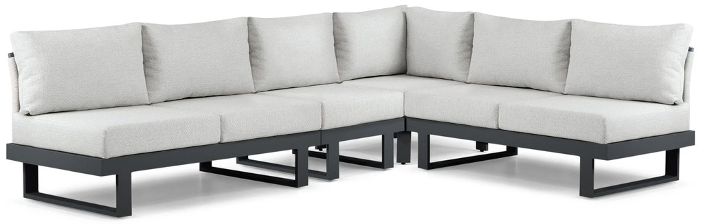 Hoek loungeset 6 personen Aluminium Grijs  Lifestyle Garden Furniture Lorenzo