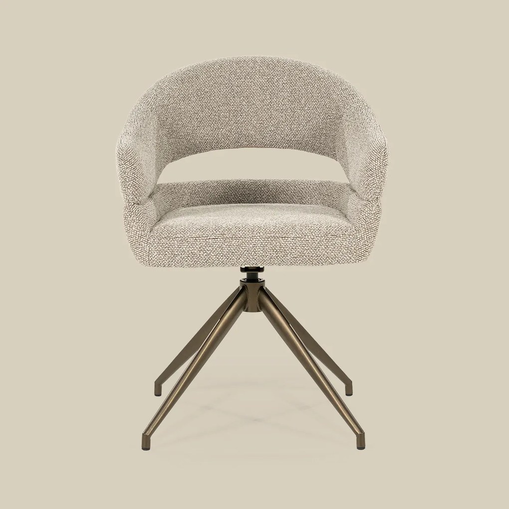 Eetstoel Brons Frame Taupe