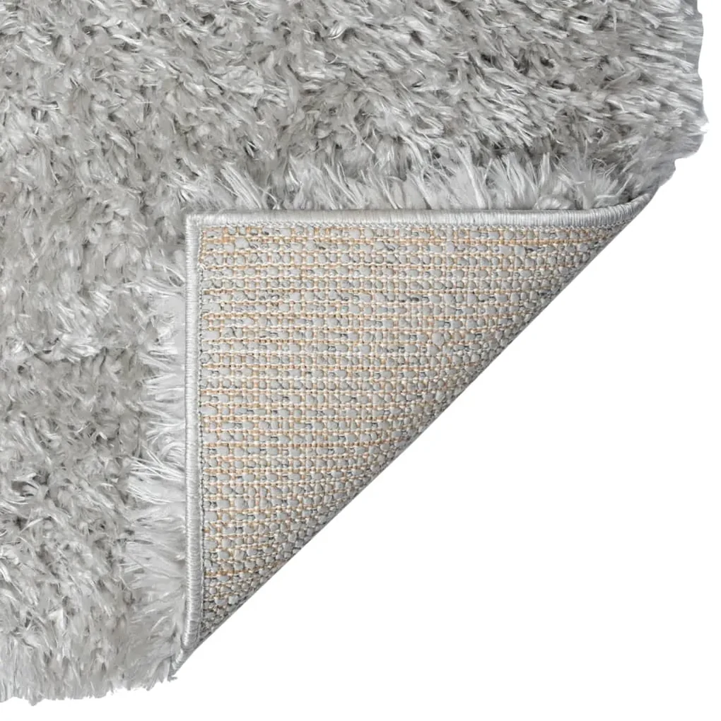 vidaXL Vloerkleed shaggy hoogpolig 50 mm 140x200 cm grijs