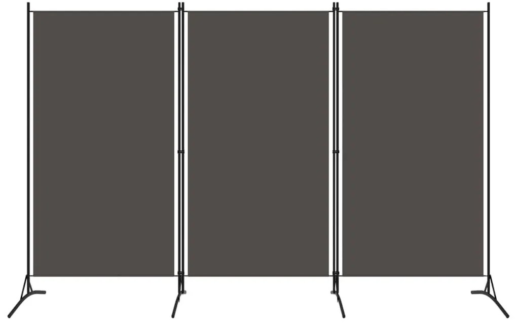 vidaXL Kamerscherm met 3 panelen 260x180 cm antraciet