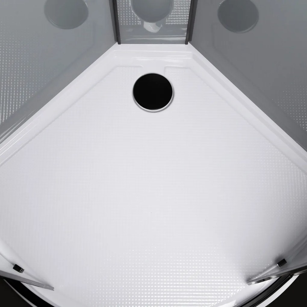 Kerra Orion complete douchecabine met massagejets zwart