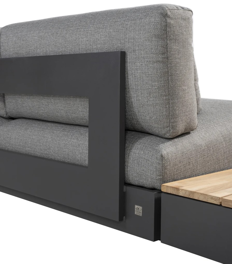 4 Seasons Outdoor Ibiza platform loungeset XL met hoek- en salontafel  Loungeset    houtkleur weerbestendig